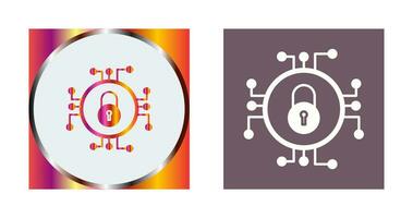 icône de vecteur de sécurité des données unique