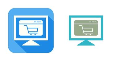 icône de vecteur de site de commerce électronique