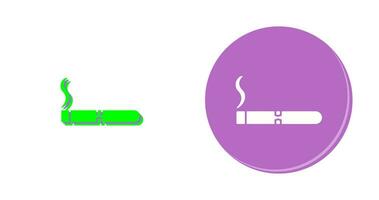 icône de vecteur de cigare allumé unique