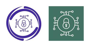 icône de vecteur de sécurité des données unique
