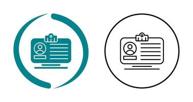 icône de vecteur de carte d'identité