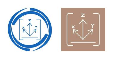 icône de vecteur d'axe