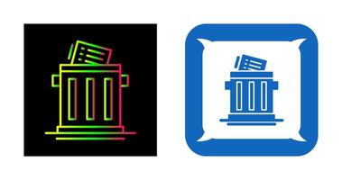 icône de vecteur de liste de corbeille