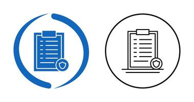 icône de vecteur de protection de liste
