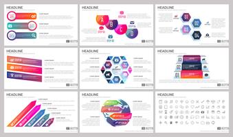 Éléments modernes d&#39;infographie pour les modèles de présentations pour la bannière vecteur