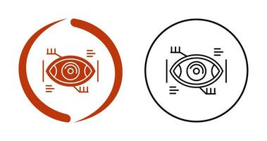 icône de vecteur de reconnaissance des yeux