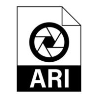 design plat moderne d'icône de fichier ari pour le web vecteur