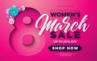 Womens Day Sale Design vecteur