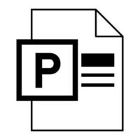 design plat moderne de l'icône de fichier de document d'éditeur de logo pub vecteur