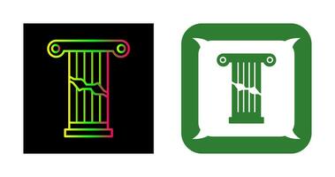 icône de vecteur de pilier cassé