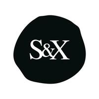 sx initiale logo lettre brosse monogramme entreprise vecteur