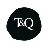 tq initiale logo lettre brosse monogramme entreprise vecteur