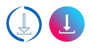 icône de vecteur de téléchargement unique