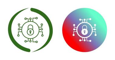 icône de vecteur de sécurité des données unique