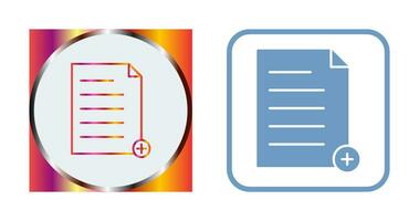 icône de vecteur de fichier d'ajout unique