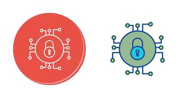 icône de vecteur de sécurité des données unique