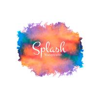 Aquarelle colorée splash design dessiné à la main vecteur