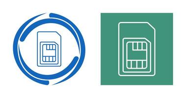 icône de vecteur de carte sim