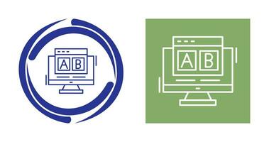 icône de vecteur de test ab
