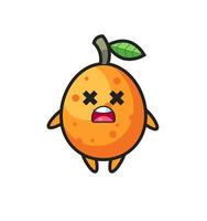 le personnage mascotte kumquat mort vecteur