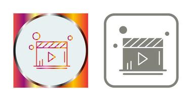 icône de vecteur de lecteur vidéo