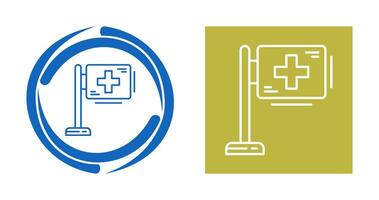 icône de vecteur de signe d'hôpital