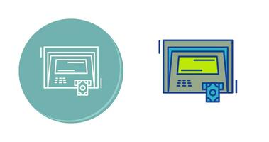icône de vecteur de guichet automatique