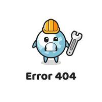 erreur 404 avec la mascotte de golf mignonne