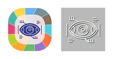 icône de vecteur de reconnaissance des yeux