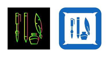 icône de vecteur de matériel d'écriture unique