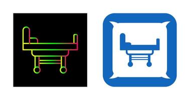 icône de vecteur de lit d'hôpital