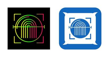 icône de vecteur de scanner d'empreintes digitales