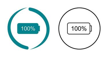 icône de vecteur de batterie pleine unique