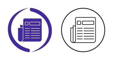 icône de vecteur de papier de nouvelles