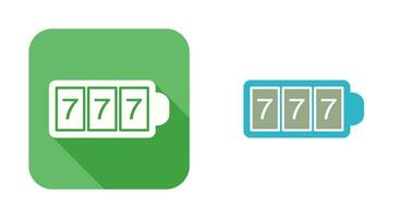 machine à sous avec icône vectorielle sevens vecteur