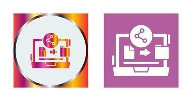 icône de vecteur de partage de fichiers