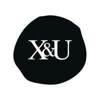 xu initiale logo lettre brosse monogramme entreprise vecteur