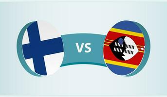 Finlande contre Swaziland, équipe des sports compétition concept. vecteur