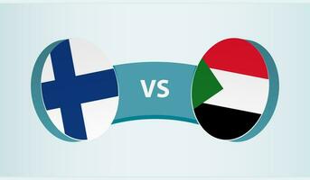 Finlande contre Soudan, équipe des sports compétition concept. vecteur