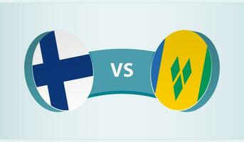 Finlande contre Saint Vincent et le grenadines, équipe des sports compétition concept. vecteur