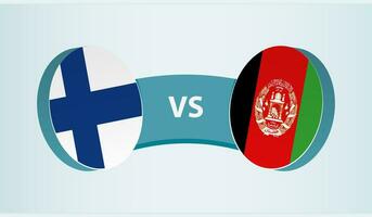 Finlande contre afghanistan, équipe des sports compétition concept. vecteur