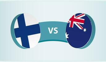 Finlande contre Australie, équipe des sports compétition concept. vecteur