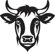 laitier vache logo icône noir vecteur pour Créatif affaires laitier vache noir vecteur logo pour Créatif affaires