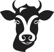 vecteur laitier vache logo noir pour site Internet laitier vache logo icône noir vecteur pour app