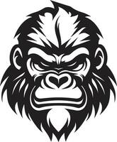 gracieux gorille silhouette iconique conception royal primate majesté faune symbole vecteur