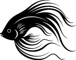 poisson, noir et blanc vecteur illustration