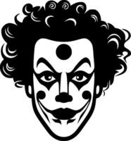 clown, noir et blanc vecteur illustration