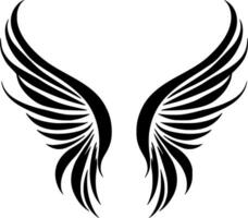 ange ailes, minimaliste et Facile silhouette - vecteur illustration