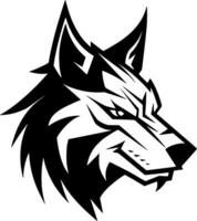 loup, noir et blanc vecteur illustration