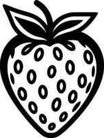 fraise - minimaliste et plat logo - vecteur illustration